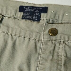 5.11 Tactical Cargo Pants Mens 38x30 Khaki Tan Cotton Canvas Work Hiking 74251